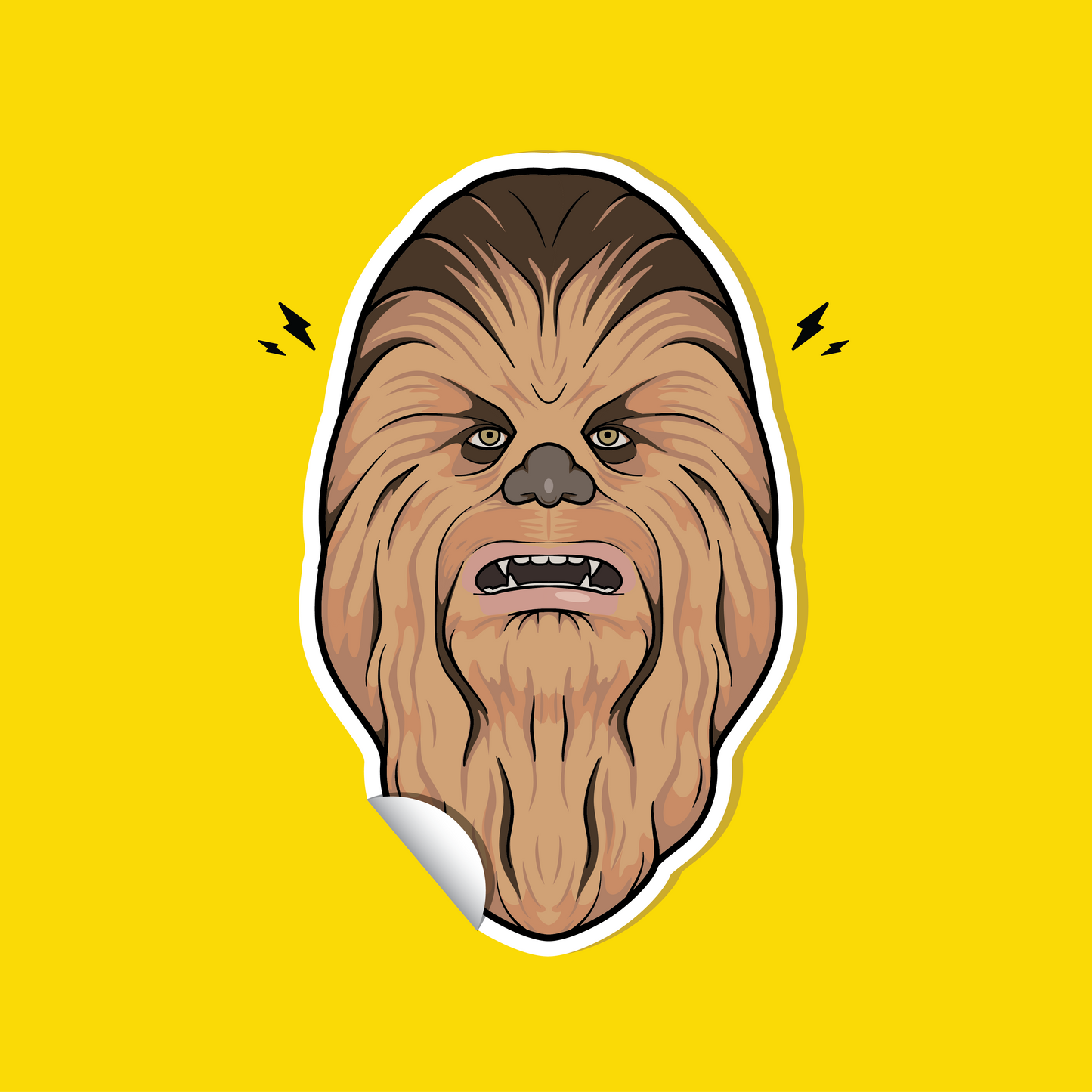 Chewie 4 inch Vinyl Sticker