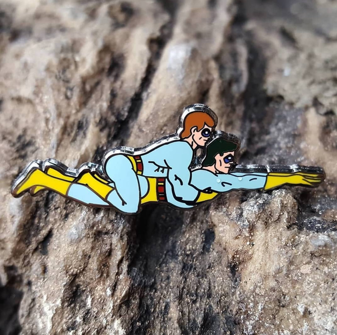 Ambiguously Gay Duo enamel pin