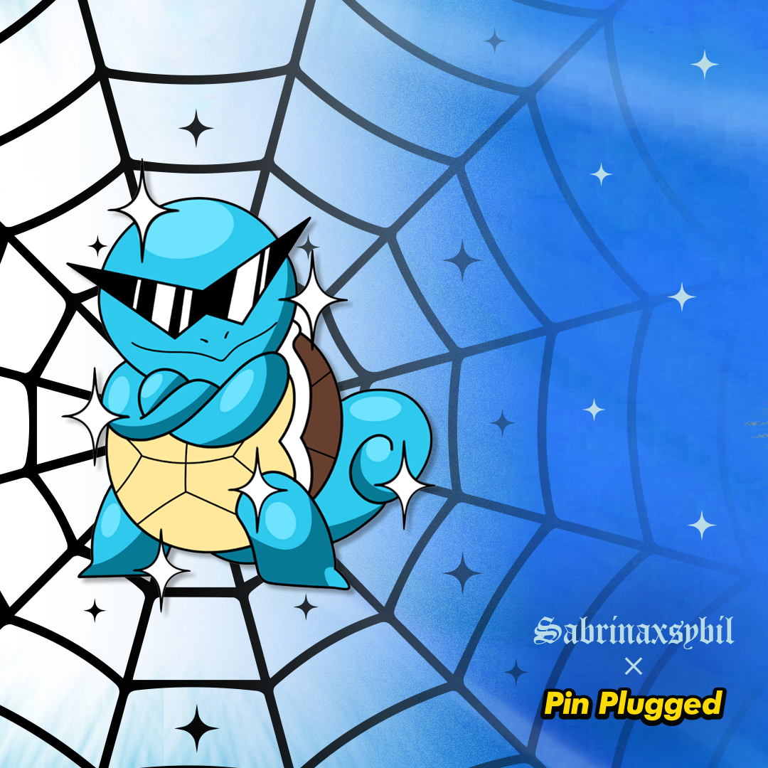 Squirtle Enamel Pin - Sabrina Sybil x Pin Plugged collab