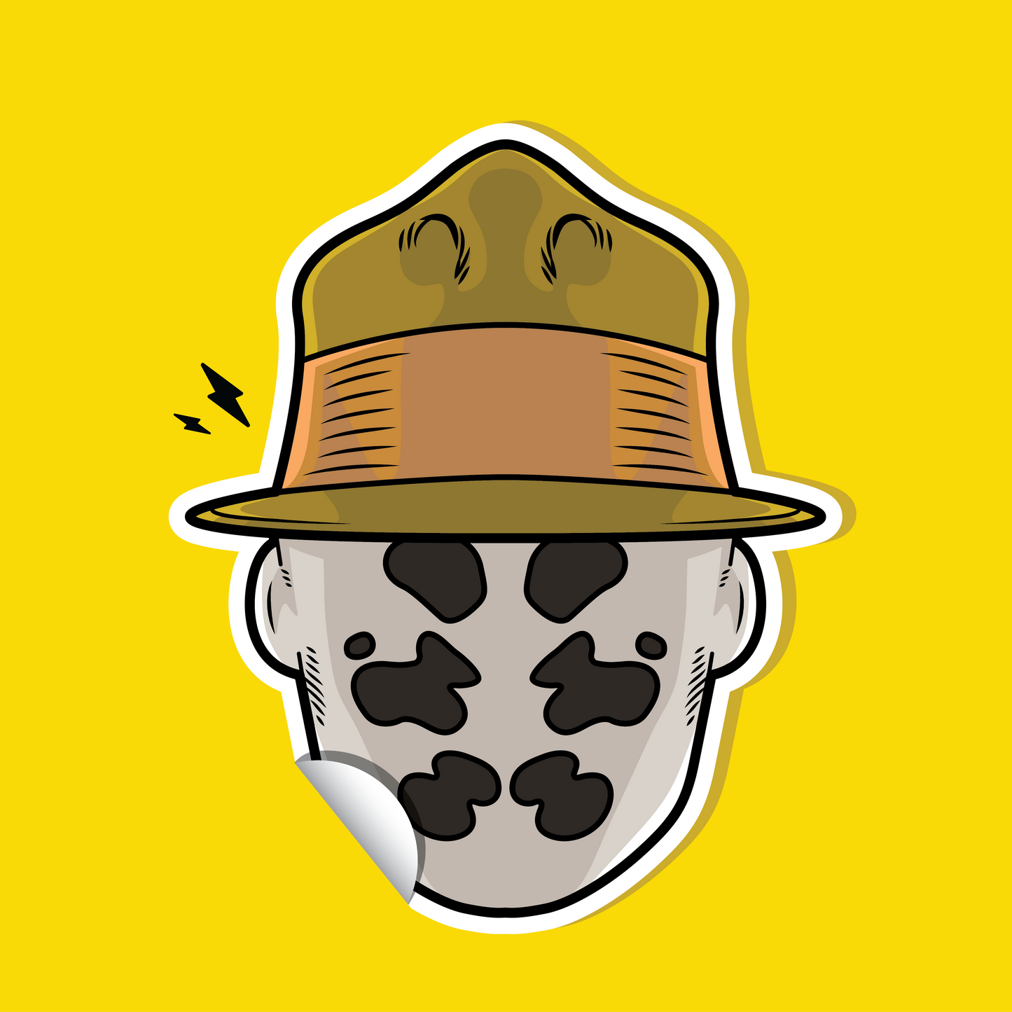 Rorschach 4 inch vinyl sticker