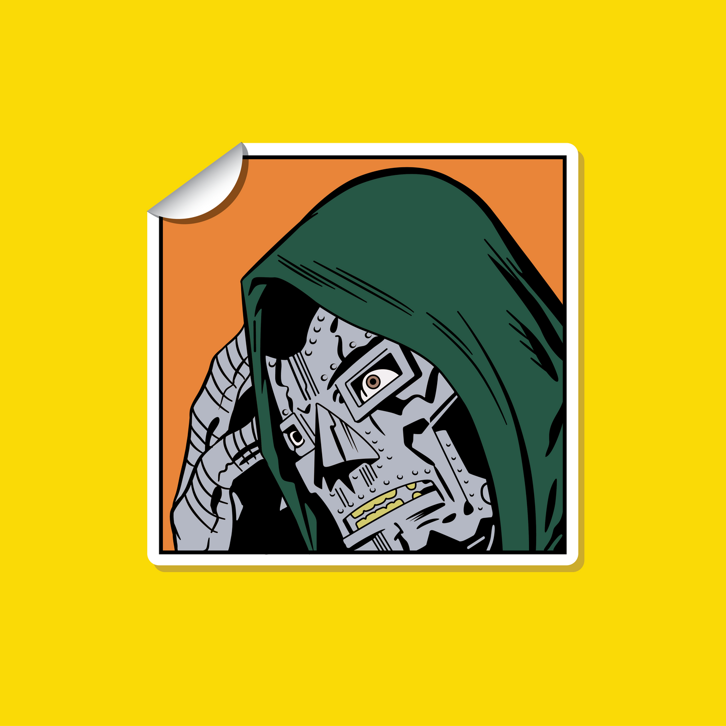 Hooded Villain 4 inch Sticker