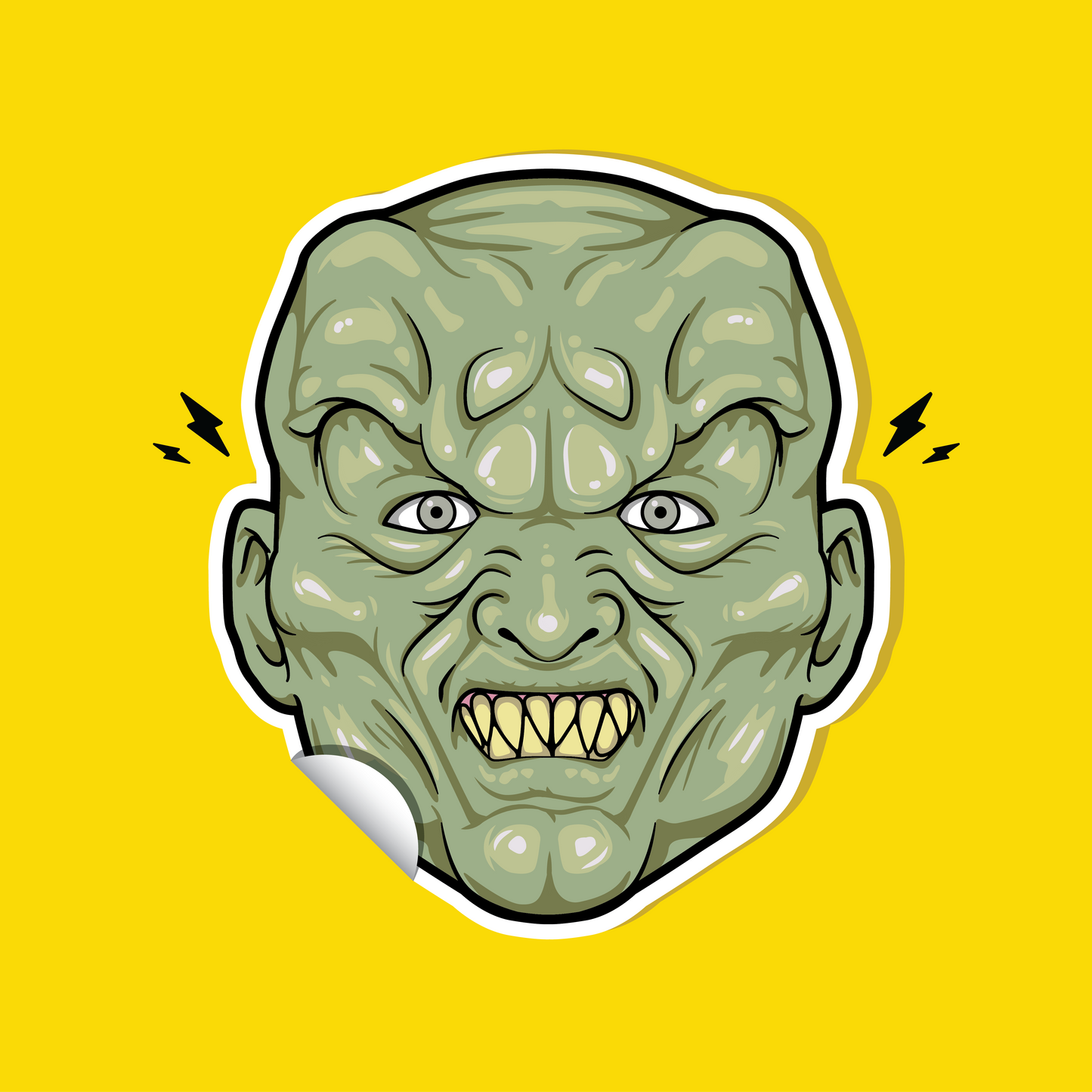 Haunted Mask 4 inch Sticker