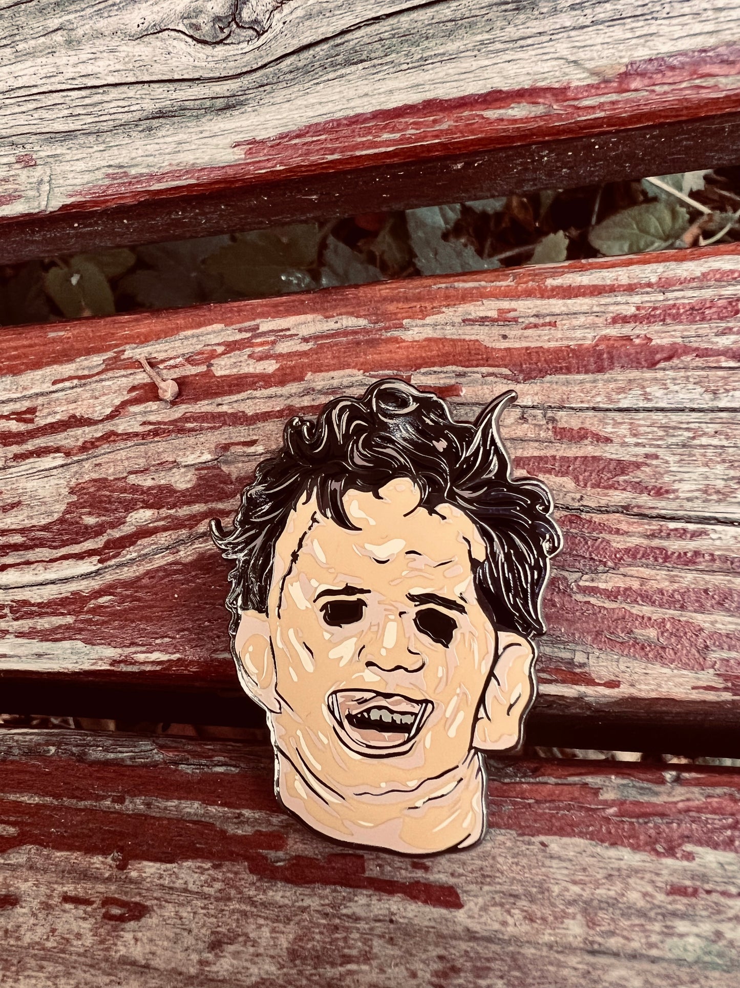 FOD - Leather Face enamel pin