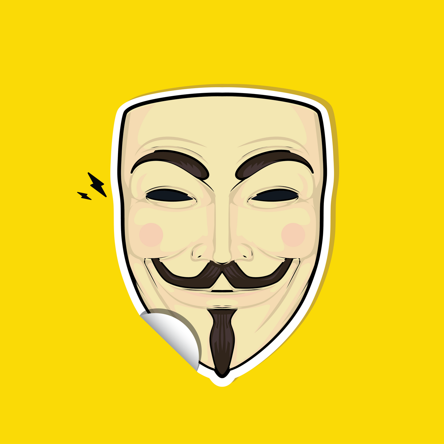 V 4 inch vinyl sticker