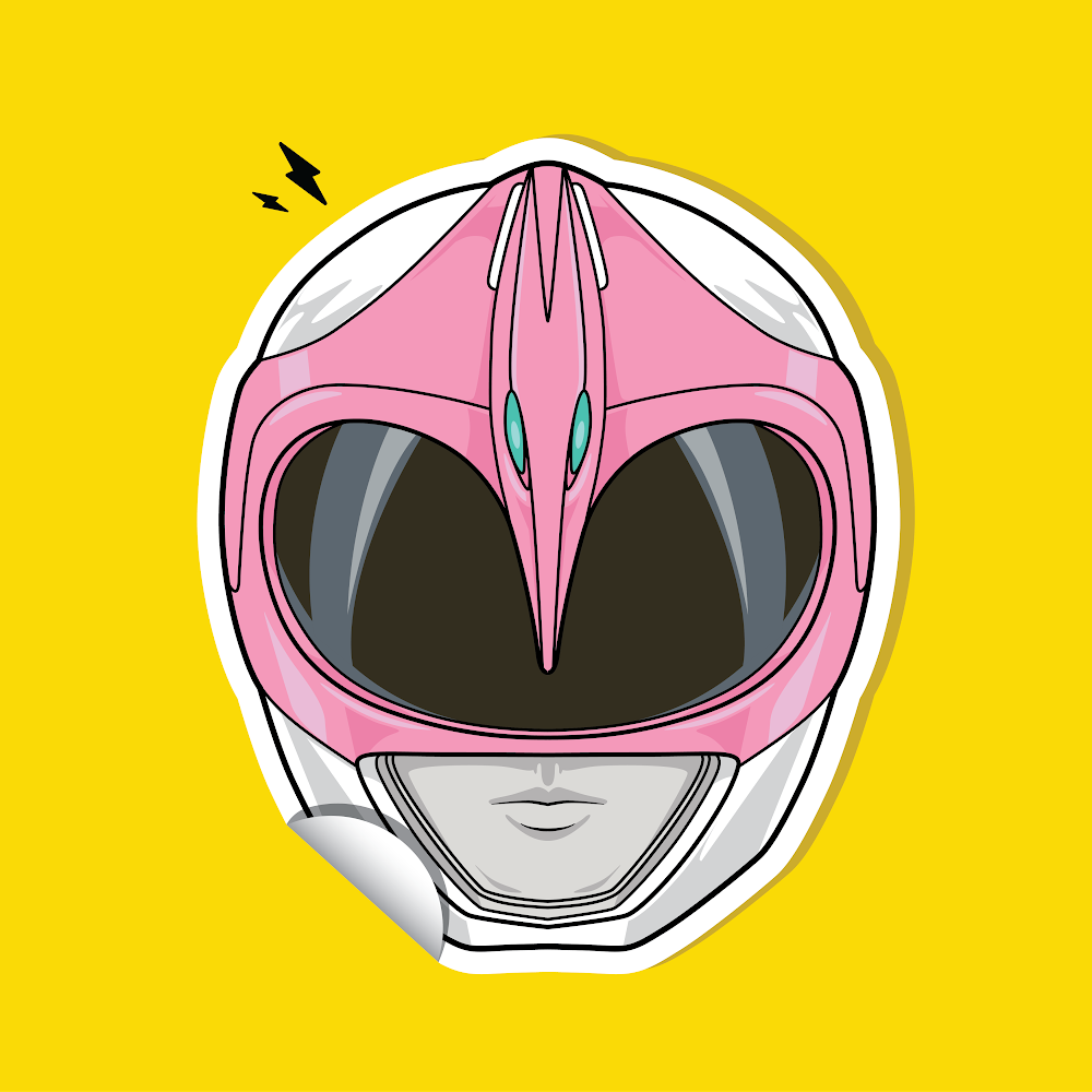 Mmpr Kimberly 4 inch sticker
