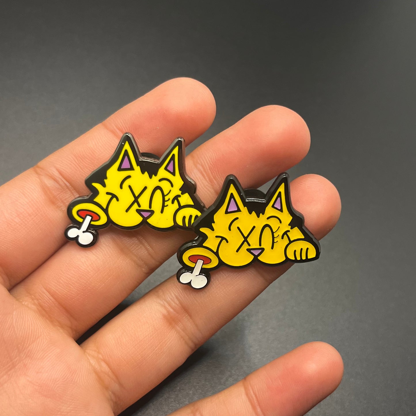 Kash Peeker Enamel Pin - Wet Paint Larry x Pin Plugged
