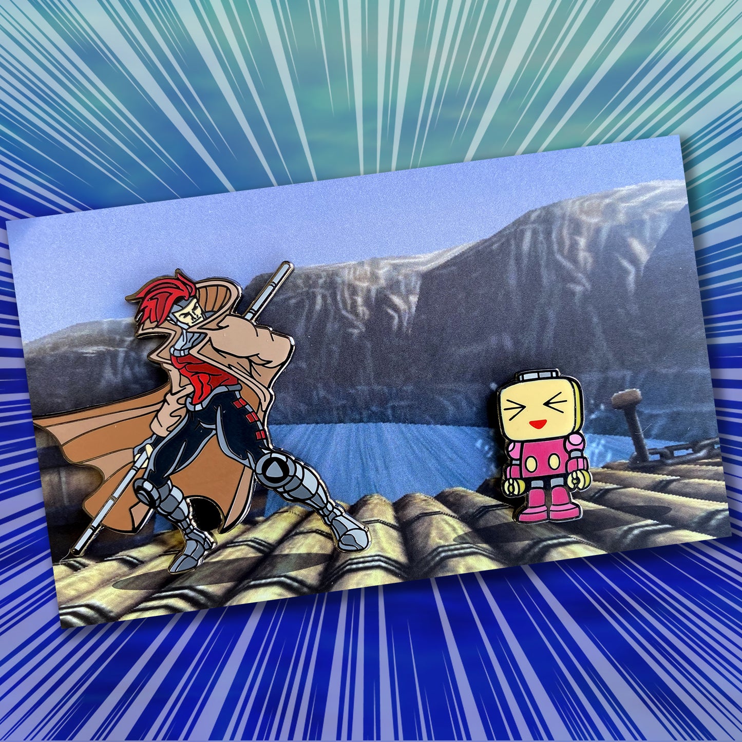 ClayGrahamArt vs PinPlugged Round 2 - Gambit vs Servbot Enamel Pin Set