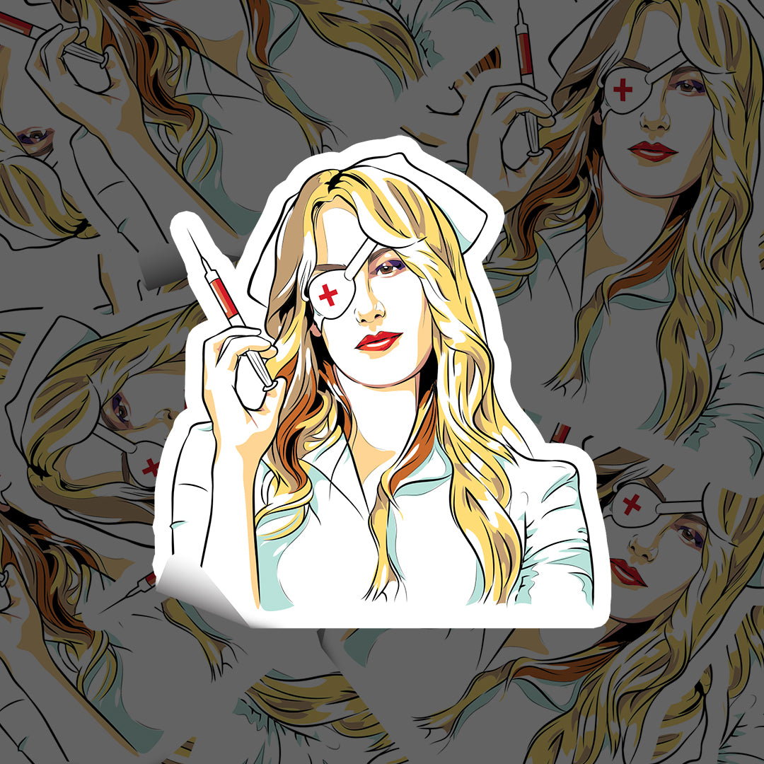 Nurse Elle Driver - 4 inch Sticker