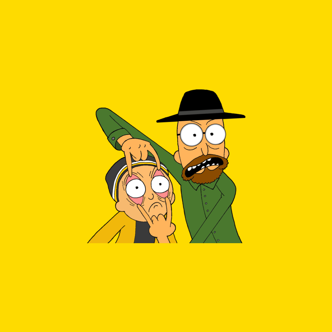 Rick And Morty X Breaking Bad Enamel Pin