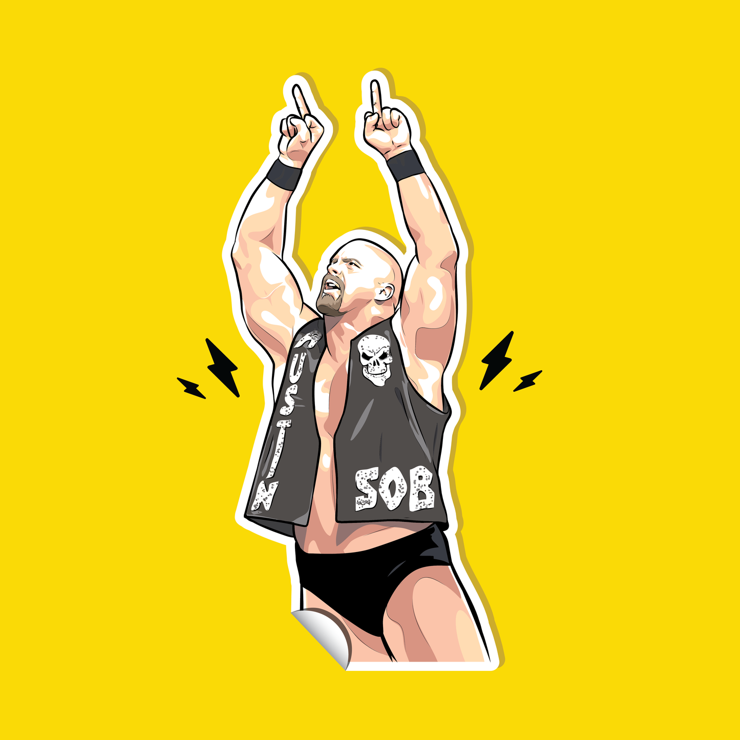 Stone Cold Steve Austin - 4 inch Sticker