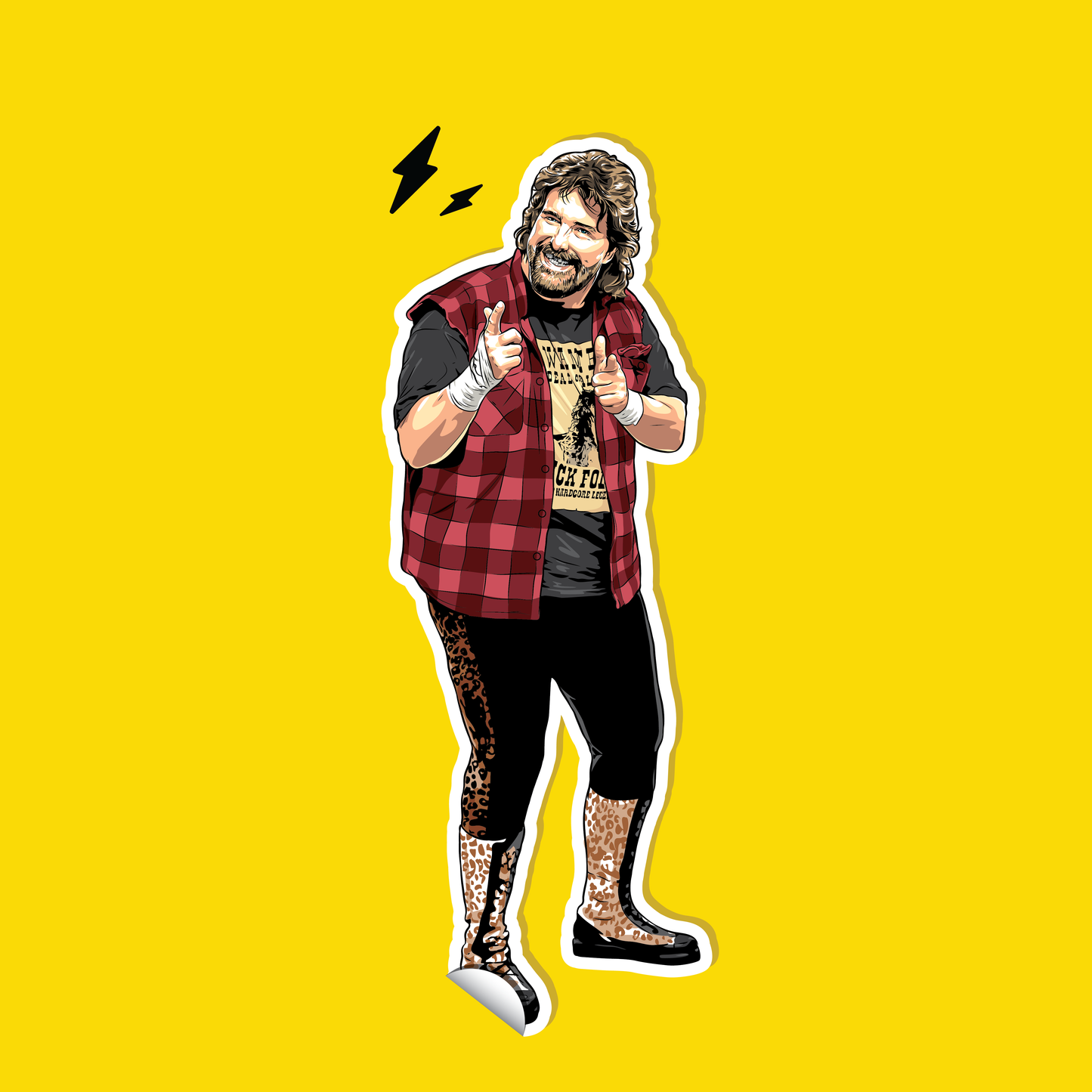 Mick Foley Cactus Jack - 4 inch Sticker