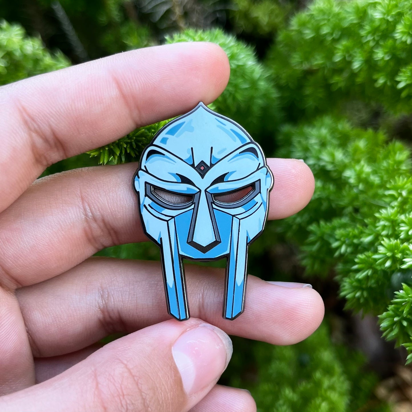 Metal Faced Terrorist enamel pin