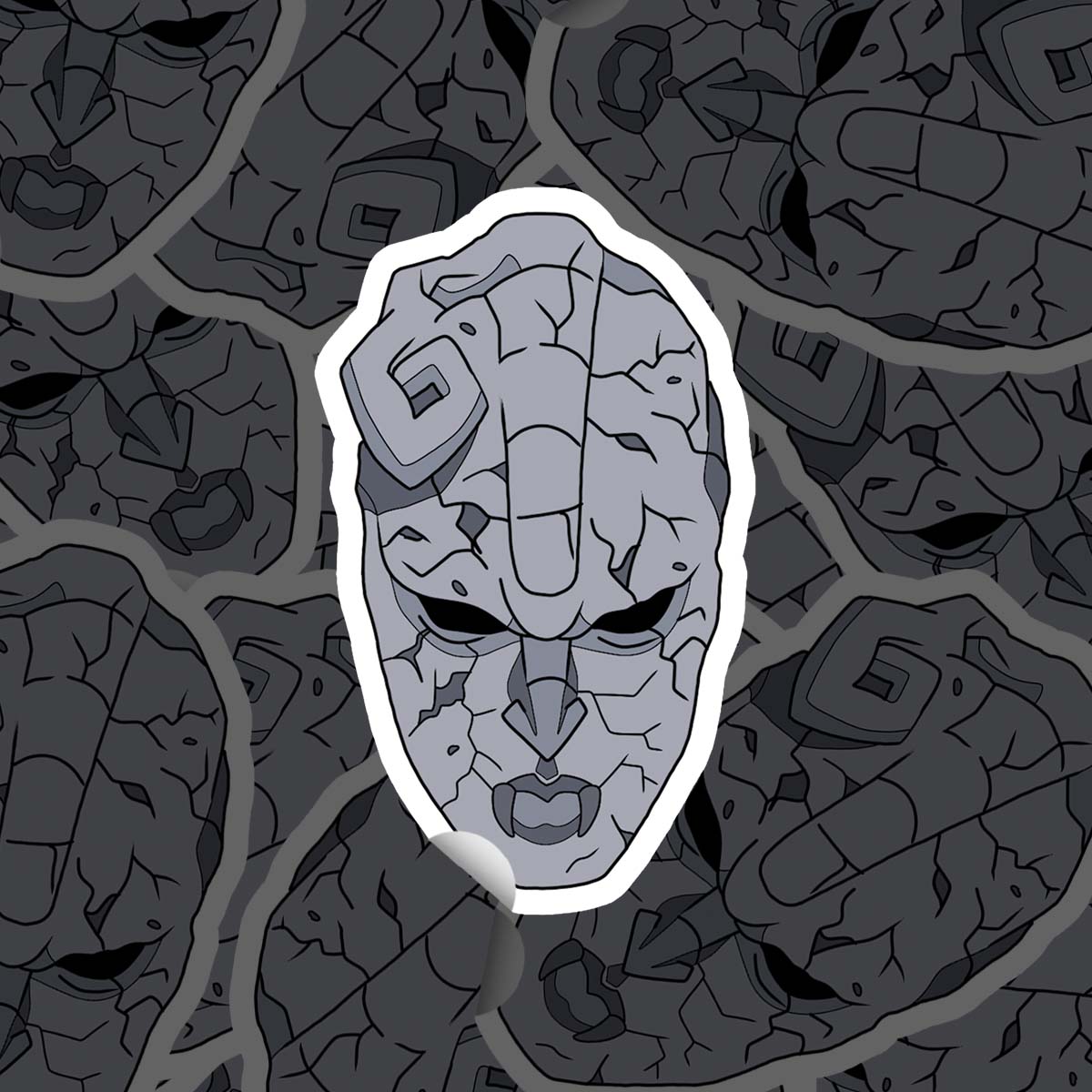 Stone Mask - 4 Inch Sticker