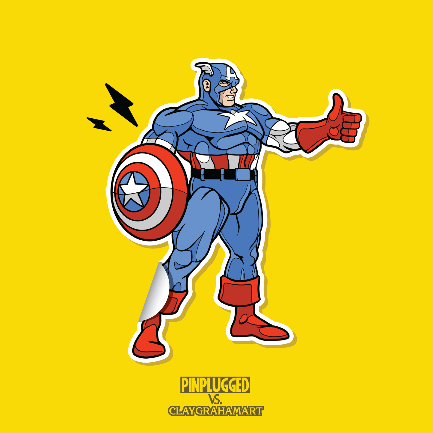 Captain America 4 inch sticker