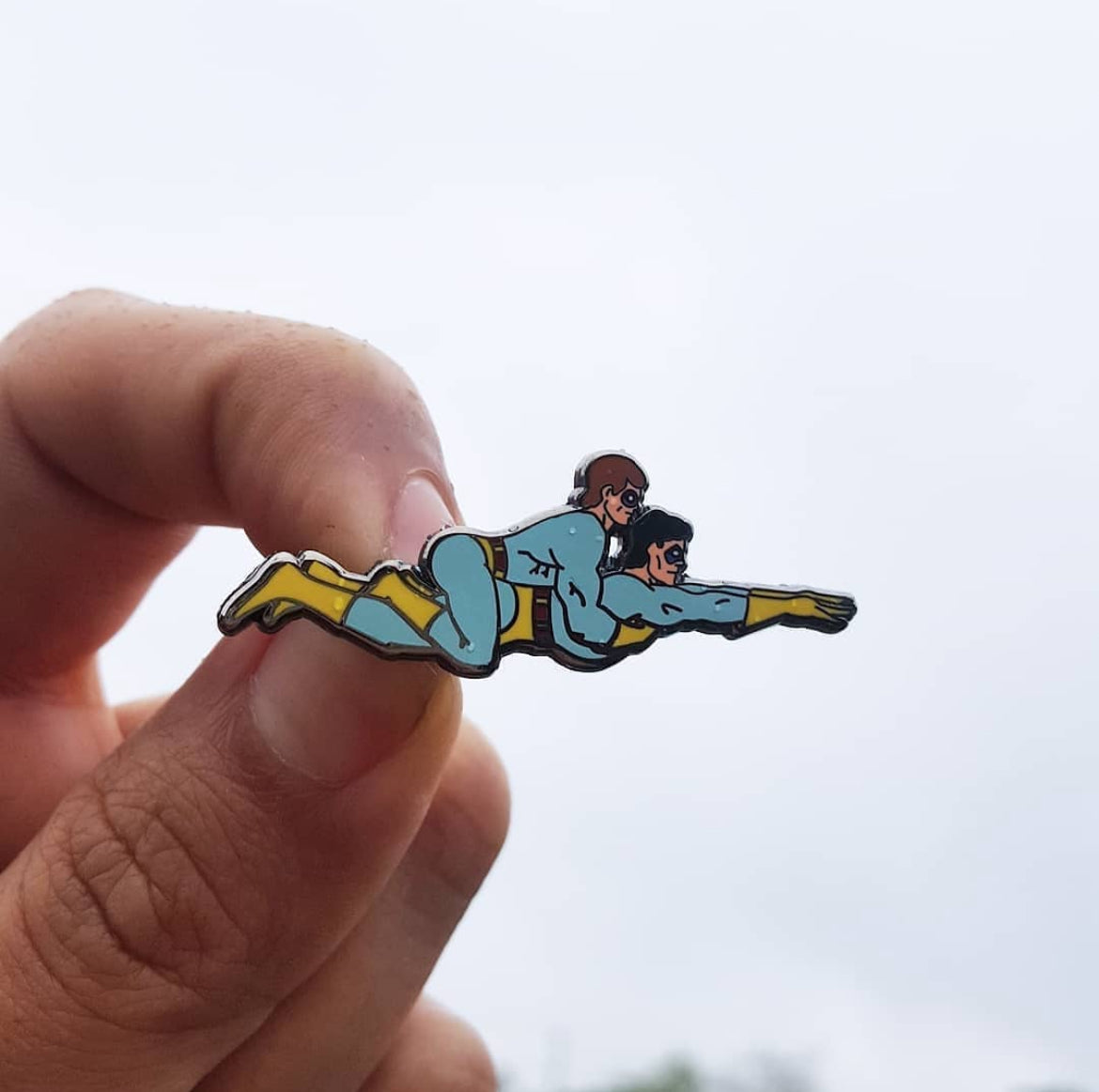 Ambiguously Gay Duo enamel pin