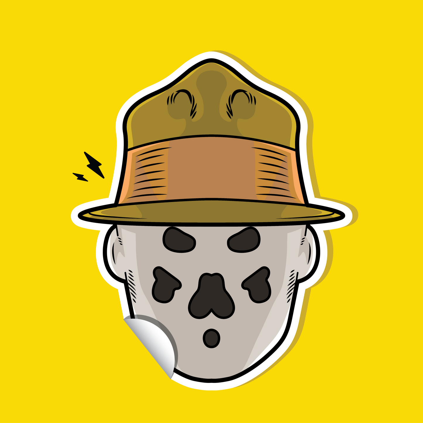 Rorschach 4 inch vinyl sticker