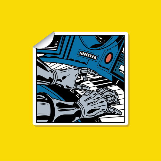 Metal Fingers 4 inch Sticker