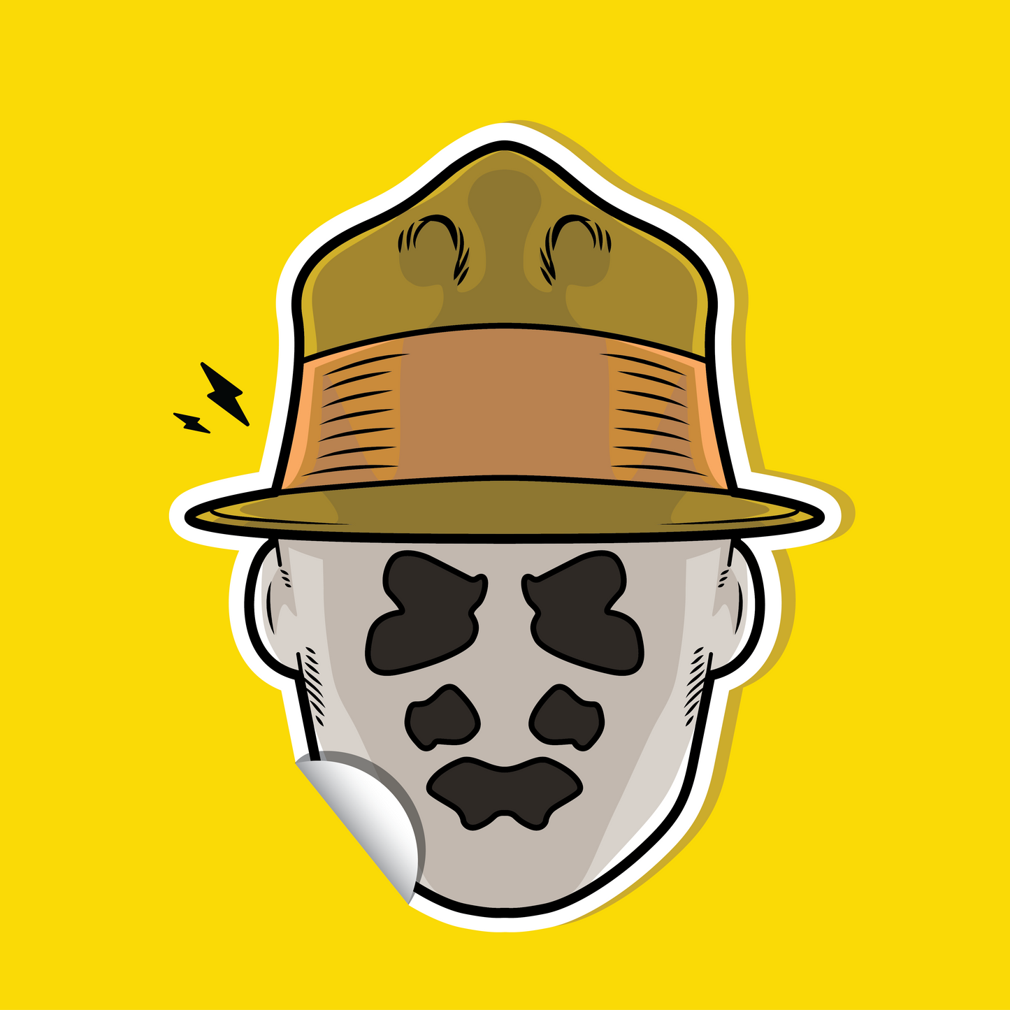 Rorschach 4 inch vinyl sticker