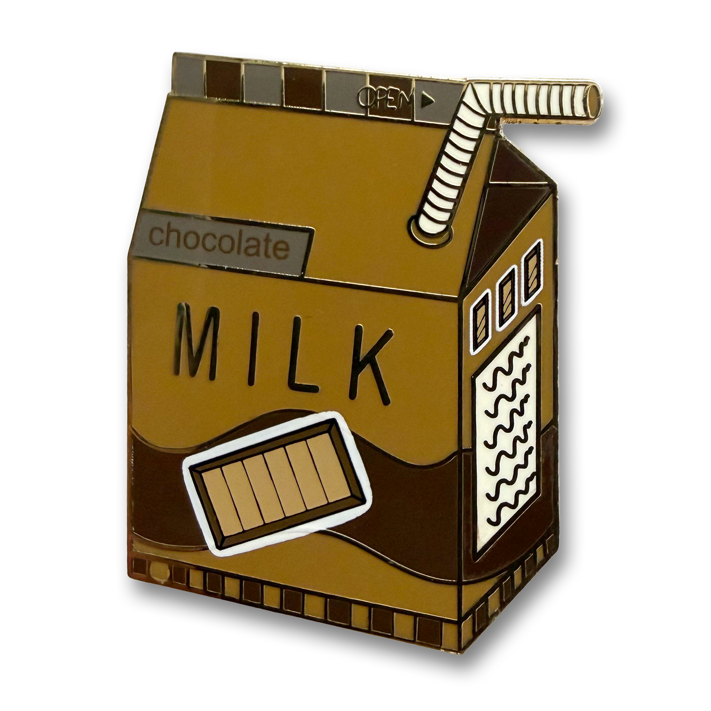 Milk Carton Enamel Pin - Aud Draws x Pin Plugged Collab