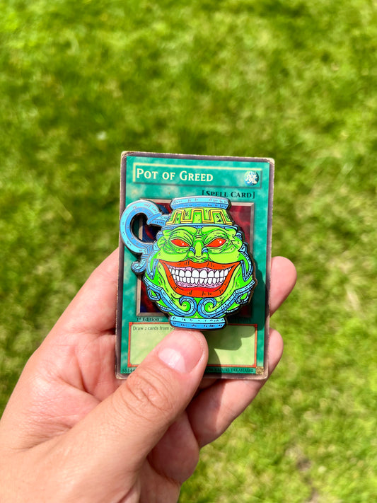 Pot Of Greed Enamel Pin