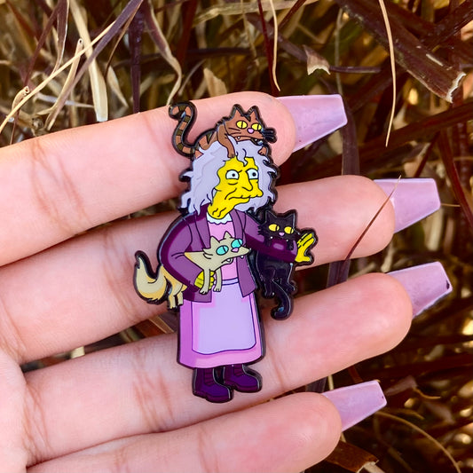 Crazy Cat Lady enamel pin
