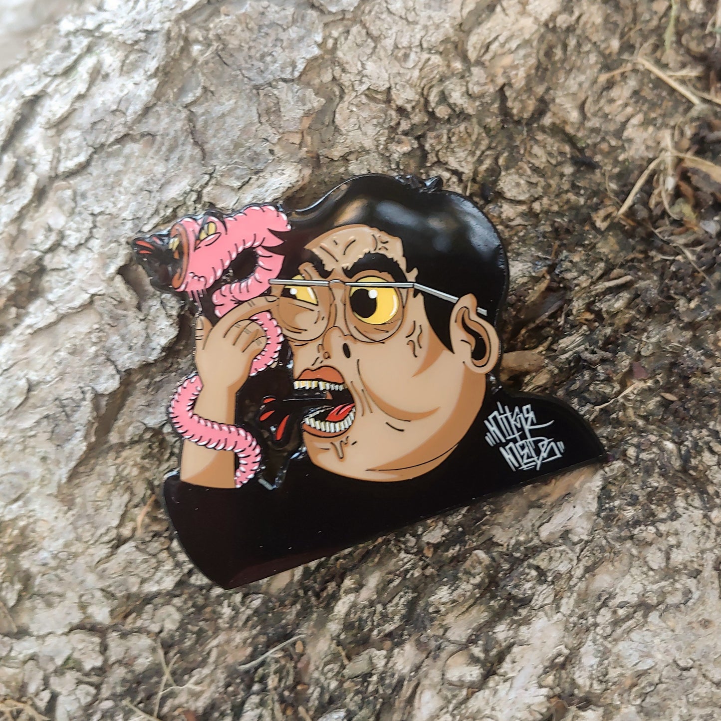 Look At It Closely - Pin Plugged x Mike Meds collab pin - Pin Plugged