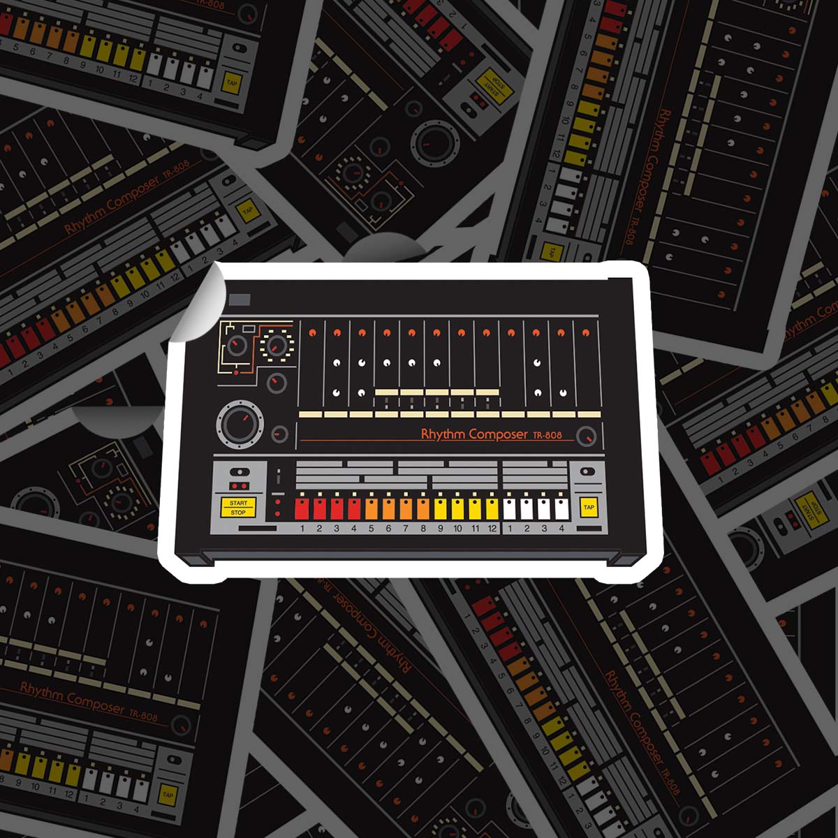 808 Sticker – Pin Plugged