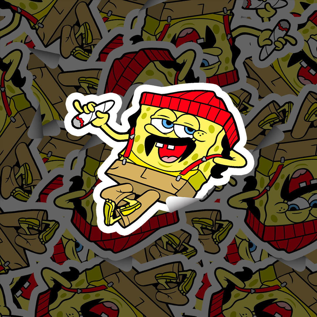 Cheech Spongebob 4 inch Sticker
