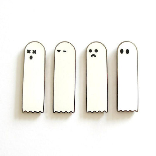 Glowing Ghost Enamel Pins