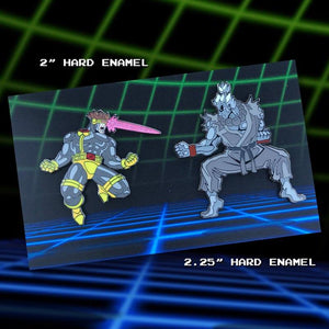 Open image in slideshow, Claygrahamart VS Pinplugged Round 1 - Cyclops vs Akuma - Pin Plugged

