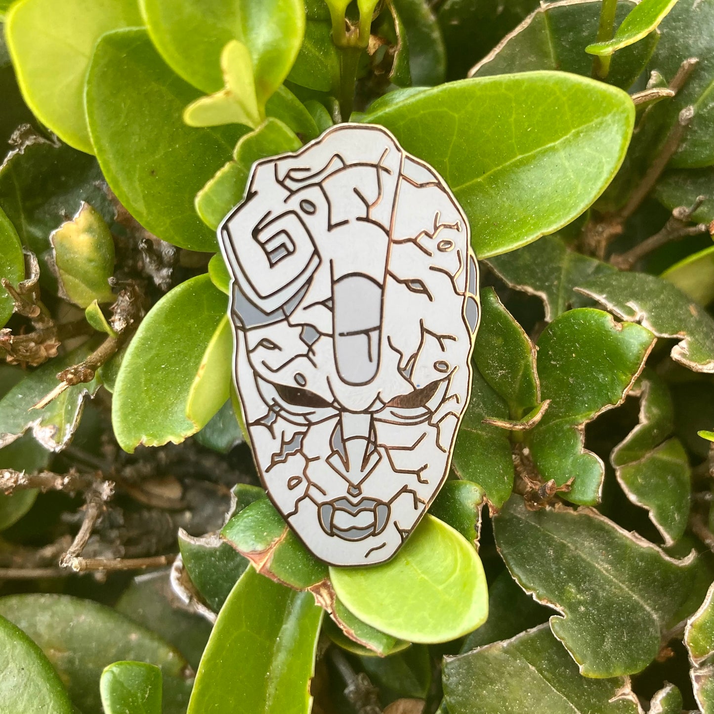 Stone Mask Enamel Pin