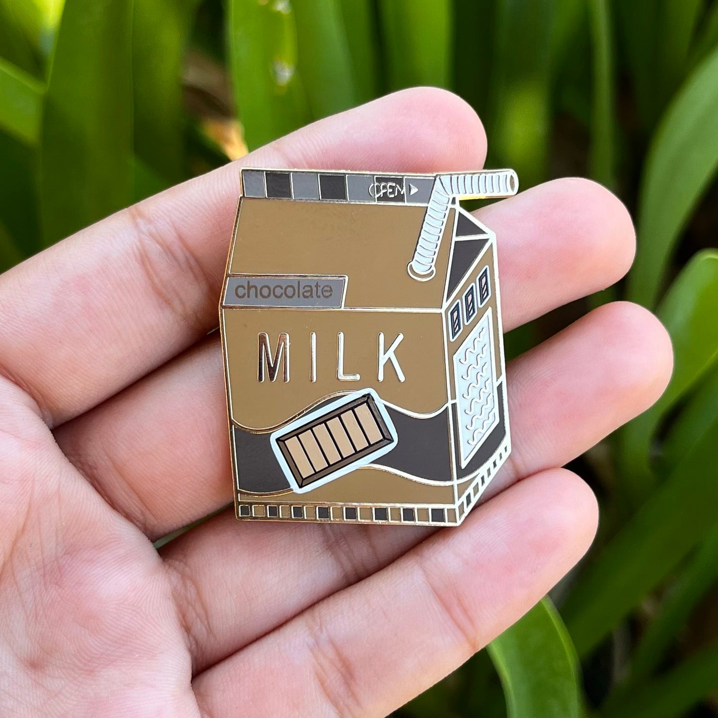 Milk Carton Enamel Pin - Aud Draws x Pin Plugged Collab
